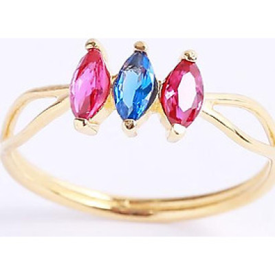 Nhẫn bạc nữ cao cấp ghép ba viên đá Gix Jewel N18