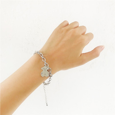 Lắc tay vòng tay xích gấu dễ thương phong cách cá tính