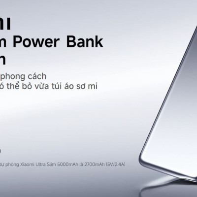 Pin sạc dự phòng Xiaomi Ultra Slim Power Bank 5000mAh BHR9624TH - GiaPhucStore | Hàng Chính Hãng