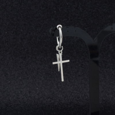 Bông tai chữ thập đinh dài style idol mạnh mẽ đẳng cấp