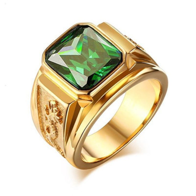 Nhẫn nam titan cao cấp thời trang chạm rồng 2 bên trangsucpt đá đỏ inox  thép không gỉ PTNNA255