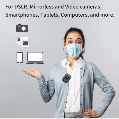 Micro Thu Âm Không Dây Saramonic Blink 500 Pro B2 (TX + TX + RX) 2 Phát + 1 Thu - Chính hãng