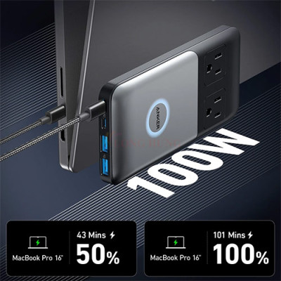 Đế sạc Anker 727 GaNPrime Charging Station 2USB 2Type-C 100W A9126 - Hàng chính hãng