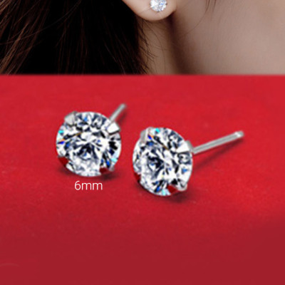 Bông tai đá Thạch Anh bạc 925 - BHBT11