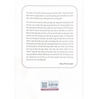 Sách - Thể chế công ở Việt Nam Thế kỷ XVIII (Bìa mềm) - NXB Tổng Hợp