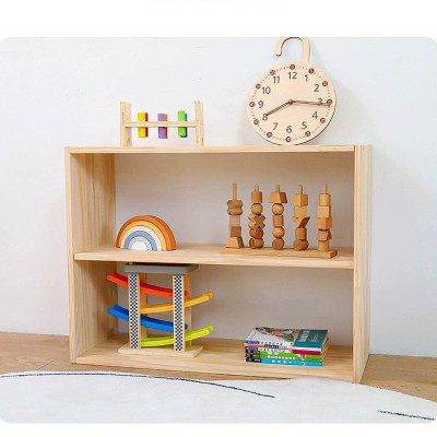 Kệ Để Đồ Chơi, Kệ Sách Đa Năng 2 Tầng Montessori Trang Trí Decor Phòng Cho Bé 