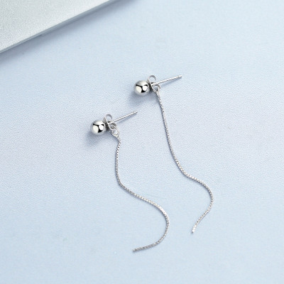 Khuyên tai dây nấm trắng đơn giản trang nhã