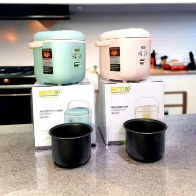 NồI Cơm Điện bé Bennix BN-006GC, Công Suất 200W, Dung Tích 0.6L Phù Hợp 1 - 2 Người Ăn Hàng chính hãng