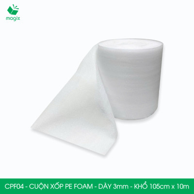 CPF04 - 105cm x 10m - Cuộn xốp PE Foam dày 3mm chống sốc, xốp bọc chống sốc, xốp gói hàng