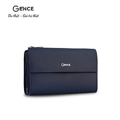 Ví Cầm Tay Nam Gence Da Bò Taiga HT07 Màu Xanh
