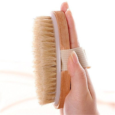 Cây Chà Lưng Tắm Cán Gỗ Tự Nhiên Làm Sạch Da Khô, Da Ướt Tiện Dụng, Gậy Tắm Massage Cơ Thể Body Cực Sạch AOE1028