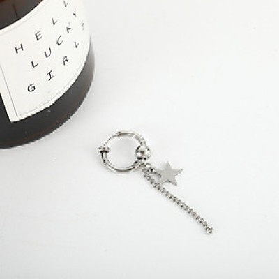 Bông tai xích mix sao- bi unisex 1 đôi độc lạ cá tính