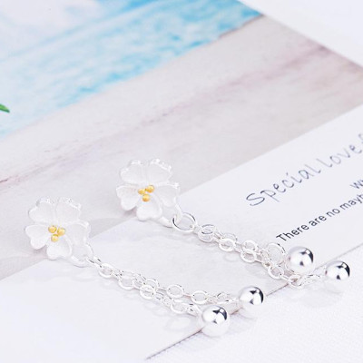 Bông tai hoa mai dáng dài nữ tính