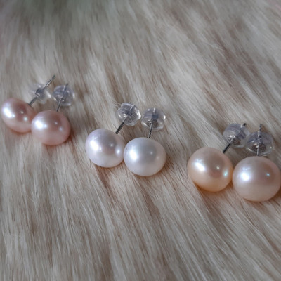 Bông tai bạc ngọc trai nuôi BHBT374