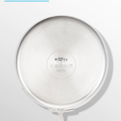 Quánh Inox316 Đúc Đáy Liền 3 Lớp Haatz CIC1250 Size 18cm - Hàng Chính Hãng Bảo Hành 5 Năm 