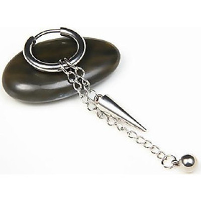 Khuyên tai BTNam mũi nhọn thả xích cực chất 1c BTV01