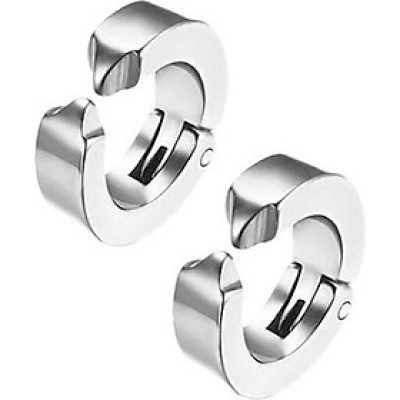 Cặp Bông tai kẹp inox tròn không đen BHBT270