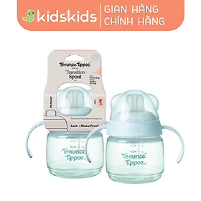 Bình tập uống nước có vòi mút chống tràn, chống sặc Tommee Tippee Soft Spout, 150ml, cho bé từ 4 tháng – Xanh