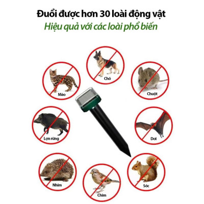 Máy Đuổi Chuột , Rắn, Chim Ngoài Trời – Sóng Siêu Âm An Toàn, Năng Lượng Mặt Trời