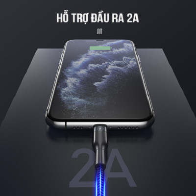 Cáp sạc đa năng 3in1 RC-070TH bọc dù cao cấp, độ dài 1,2m Kai Nguyễn ( hàng chính hãng)