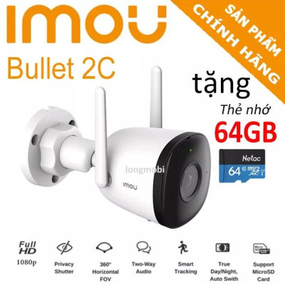 Camera IP Wifi Thân Lớn Ngoài Trời Imou F22P Full 1080P - Hàng Chính Hãng 
