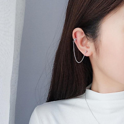 Bông tai xích ôm vành tai thiết kế thủ công trang nhã