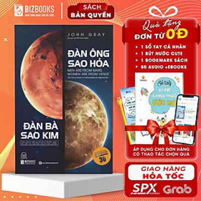 Sách - Đàn Ông Sao Hỏa Đàn Bà Sao Kim - Thấu Hiểu Phụ Nữ Đàn Ông Hay, Giữ Hạnh Phúc Gia Đình, Tình Yêu - MCBooks