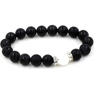 Vòng tay chuỗi hạt thạch anh đen khắc Phật chú 10 ly MSA110 (10cm)