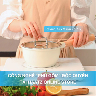 Quánh Phủ Gốm Chống Dính Haatz - Made In Korea Dùng Trên Mọi Loại Bếp - Bảo Hành Chính Hãng 2 Năm