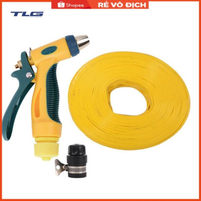 Bộ dây vòi xịt nước rửa xe,tưới cây tăng áp 3 lần 3-5m (nối nhựa đen 713-2)