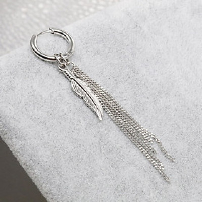 Bông tai unisex xích mảnh hot trend không thể bỏ lỡ