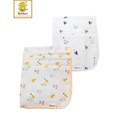 Set 5 Khăn sữa xô in hình nhỏ 2 lớp BABIBOO - BK05