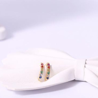 Bông tai bạc cầu vồng cao cấp sang trọng cá tính Gix Jewel BT18