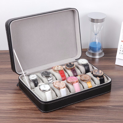 Hộp Đựng Đồng Hồ 10 Chiếc SAIKE SAIKE S1010 Vỏ Da Có Khóa Kéo