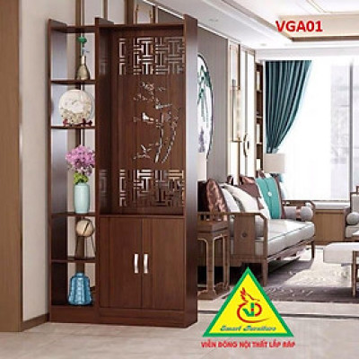 KỆ VÁCH NGĂN PHÒNG KHÁCH , NHÀ BẾP ( 1 VÁCH 1 KỆ) VGA01
