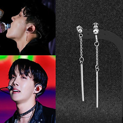 BÔng tai lỗ đinh thả thanh Titan phá cách bắt mắt