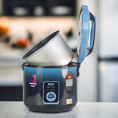 Nồi cơm điện dung tích lớn 2,8L Bennix công suất 1000W màu sắc hiện đại phù hợp cho gia đình đông người hàng chính hãng