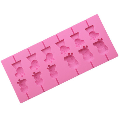 Khuôn silicon làm rau câu, kẹo dẻo, socola 12 heo con Cute Peppa - Mã số 1038