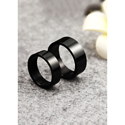 Nhẫn cặp trơn màu đen NC119 size 6