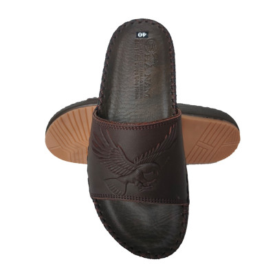 Dép Nam Quai Ngang Da Bò Thật TiTi ĐÔ Cao Cấp DNA2175d