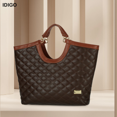 Túi xách nữ công sở đựng tài liệu A5 IDIGO FB2 - 5054, túi đeo chéo nữ chần trám dạo phố phong cách Hàn Quốc