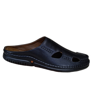 Dép Bít Mũi Nam TiTi ĐÔ Da Bò Thật Cao Cấp GSB20115