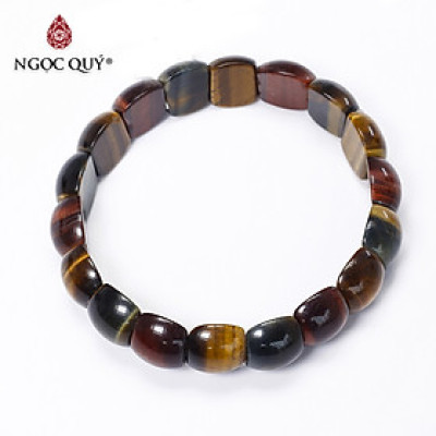 Vòng tay bản đá mắt hổ tam tài - Ngọc Quý Gemstones