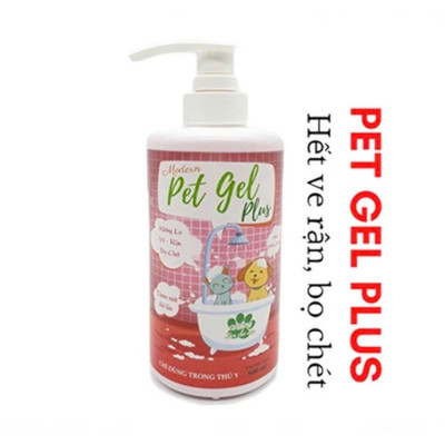 SỮA TẮM TRỊ VE RẬN BỌ CHÉT CHO CHÓ MÈO PET GEL PLUS CHAI 500ML