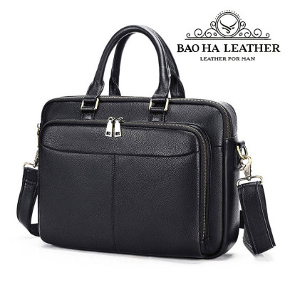 Cặp công sở nam da bò cao cấp BHM5099 Túi xách, cặp văn phòng, cặp giáo viênm vừa laptop 15inch