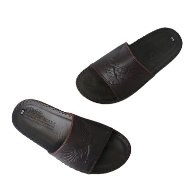 Dép Nam Quai Ngang Da Bò Thật TiTi ĐÔ Cao Cấp DNA2175d