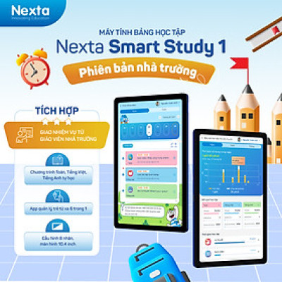 Máy Tính Bảng Học Tập Smart Study 1, Hàng Chính Hãng, Cho Trẻ Từ 5-12 Tuổi, 64GB, Tích Hợp Chương Trình Học Tập Toàn Diện