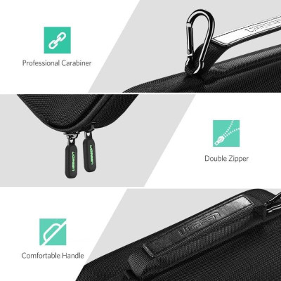 Ugreen UG50276LP145TK 405*75*186MM màu Đen Túi đựng phụ kiện đa năng chống sốc - HÀNG CHÍNH HÃNG