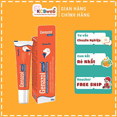 Kem bôi viêm da, nấm da Genazol Vemedim cho thú cưng 20g