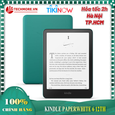 Combo Máy đọc sách Amazon Kindle Paperwhite 6 (Gen 12th) Kèm Bao Da, Mới nguyên Seal - Hàng chính hãng 
